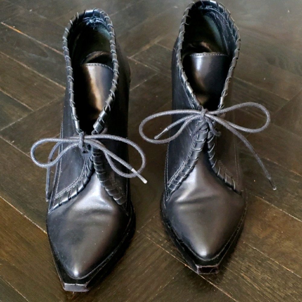 Alexander Wang Black Leather Booties size 6.5